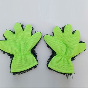 Gants de lavage en chenille à cinq doigts, éponge, chiffon en peluche pour le nettoyage des pneus, serviette de beauté automobile C0081 - Product Image 5