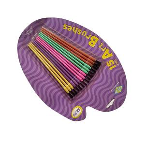 Procesamiento de chuangyi de buena calidad, varilla de plástico de color personalizado, 12 tarjetas de succión, juego de pinceles de cabeza grande, pincel de arte, compañero de <span class=keywords><strong>pintura</strong></span> para niños - Product Image 5