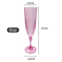 Verres à vin de luxe incassables en plastique PS de 6 oz, réutilisables, à pied rond, pour mariages, bars, fêtes et événements, Marque United