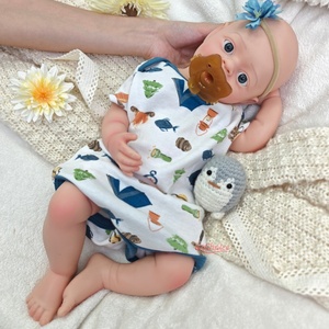 Muñeco de silicona de cuerpo completo de 45 cm para recién nacido, auténtico, con ojos preciosos, juguete suave, muñeco <span class=keywords><strong>Reborn</strong></span> con mejillas apretables para la ansiedad, venta al por mayor - Product Image 2