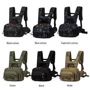 Camouflage Chest Backpack - Hunting & <b>Fishing</b> Bag with Hard Shell Multiple Pockets Adjustable Straps for Outdoor Travel - Product Image 3