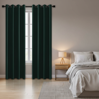 Rideaux occultants DaiRui à plis froncés avec bande adhésive H245 x L140 cm, attaches et passe-tringle, rideau thermique pour salon