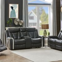 Ensemble de canapés électriques inclinables modernes 1+2+3 en cuir aérien, avec cadre en bois antique extensible, fonction massage et rafraîchissement, pour salon