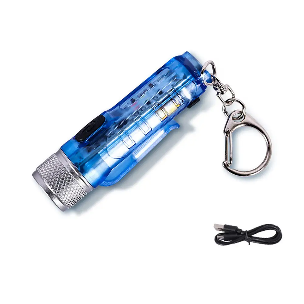 Emergency Mini Multi-function Keychain Torch T20 USB Rechargeable pocket Tiny Waterproof Mini LED Flashlight