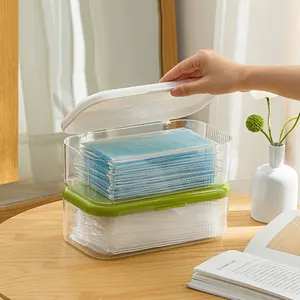 Aufbewahrung sbox für transparente Kunststoff masken Staub dichte Masken box für den Haushalt mit Deckel Desktop-Aufbewahrung sbox mit großer Kapazität