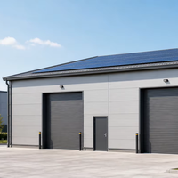 Bâtiment modulaire préfabriqué léger en structure d'acier, entrepôt, usine logistique, grange, atelier, hangar métallique