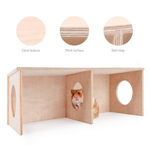 Túnel de madera para hámster, laberinto, escondite, juguete de exploración para uso en interiores - Product Image 4