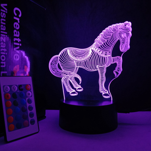 Veilleuse 3D en forme de requin, lampe de bureau, 7 couleurs, lampe de table tactile à distance, décoration pour enfant, cadeau de noël 2026 - Product Image 4