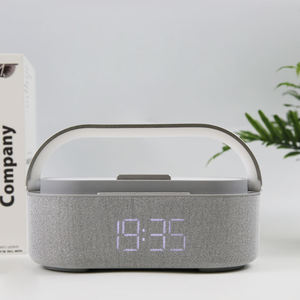 Gadgets Tecnológicos em Alta 6 em 1 Reprodutor de Música 5w Carregador Sem Fio Rápido Despertador Lâmpada Noturna RGB Alto-falante Sem Fio - Product Image 1