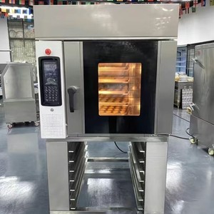 Horno de Convección Rotatorio Eléctrico Comercial Multiusos de 5-10 Bandejas con Vapor para Hornear Pan, Pasteles, <span class=keywords><strong>Pizza</strong></span>, Tartas de Huevo - Product Image 2