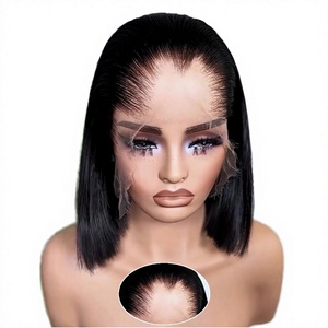 วิกผมบ๊อบสั้นทรง M แบบไร้กาว 13x4  ทำจากผมแท้เวียดนาม Remy  แบบตรง  ผสมสี - Product Image 2