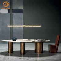 Dern Round 6 10 Seater Marble Top Set Italian Classic Style Cuisine Salle à manger Banquet Ideal Home Restaurant Hotel Table à manger
