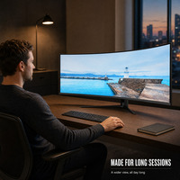 Moniteur de jeu incurvé ultra-large de 57 pouces, 7680 x 2160 8K 120Hz, écran IPS LED, 32:9, DP, haut-parleurs intégrés