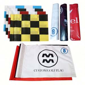 Precio de fábrica Logotipo personalizado Logotipo bordado Bandera de agujero de golf Banderas de golf de alta calidad - Product Image 1