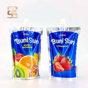 Pochettes à bec verseur en plastique PET/PE de formes variées, taille personnalisée, surface imprimée en héliogravure pour vodka, whisky, eau minérale, aliments pour bébés - Product Image 3