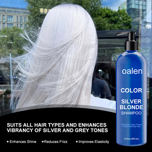 Champú Oalen Anti-Amarillo <span class=keywords><strong>para</strong></span> Cabello Rubio, Plateado, Gris, Corrector de Color, Champú Tónico - Product Image 4