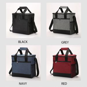 Sac isotherme personnalisé grande capacité avec logo, poche avant zippée et bandoulière pour pique-niques et événements en plein air - Product Image 3