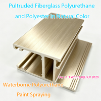 Proveedor de Ventanas GFRPU, Perfil de Poliéster de Fibra de Vidrio Pultruido Estándar EnEV 2020, Color Natural, Base Agua