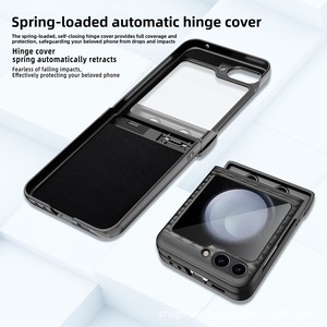 โรงงานฮวนมินขายตรง เคสโทรศัพท์แบบพับได้สำหรับ Galaxy Z Flip ลด 50% พร้อมสปริงภายนอกแบบยืดหดได้ - Product Image 4