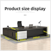 Ensemble de bureau et chaise de direction moderne minimaliste haut de gamme pour usage professionnel, en bois, pour managers et présidents