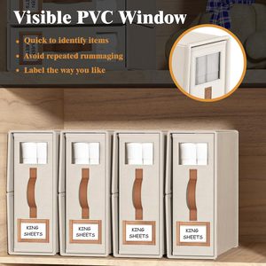 Tấm Ga Trải Giường Tổ Chức Và Lưu Trữ Linen Tủ Quần Áo Tổ Chức Với Cửa Sổ Cho Duvet Bao Gồm Và Vỏ Gối Đa-Mục Đích Sử Dụng Túi - Product Image 4