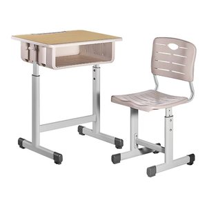 Escritorio y Silla Escolar Modernos al por Mayor, Precio Económico, Fábrica China, Escritorio y Silla Escolar Individual Ajustable <span class=keywords><strong>para</strong></span> Aula - Product Image 1