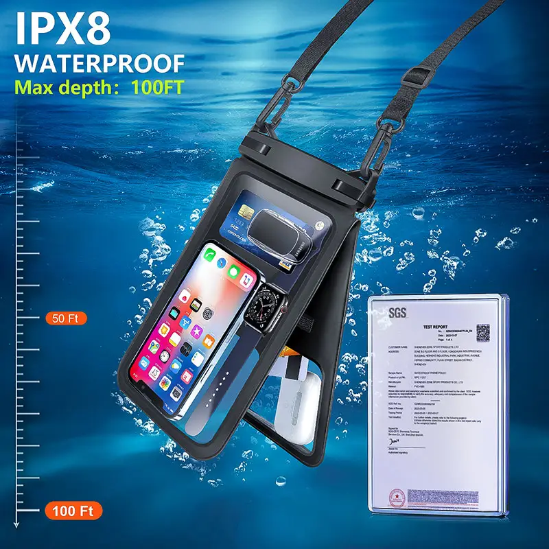 Universal Water Proof Smartphone Dry Pouch Wholesale Price Waterproof Mobile Phone Bag Pouch