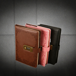 A5クリエイティブトレンドハンドアカウント学生用ノート100枚ハードカバー革パスワードブックロック日記クロスボーダー文房具 - Product Image 2