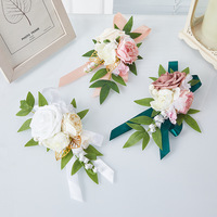 Hadiah Bridal Shower, Corsage Bunga Kain Buatan Tangan untuk Wanita, Perlengkapan Pesta Pernikahan