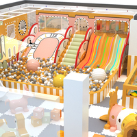 Aire de jeux intérieure sur le thème de Sunny Town, aire de jeux pour enfants, château gonflable, toboggan arc-en-ciel, fosse à balles, centre de divertissement YiFang