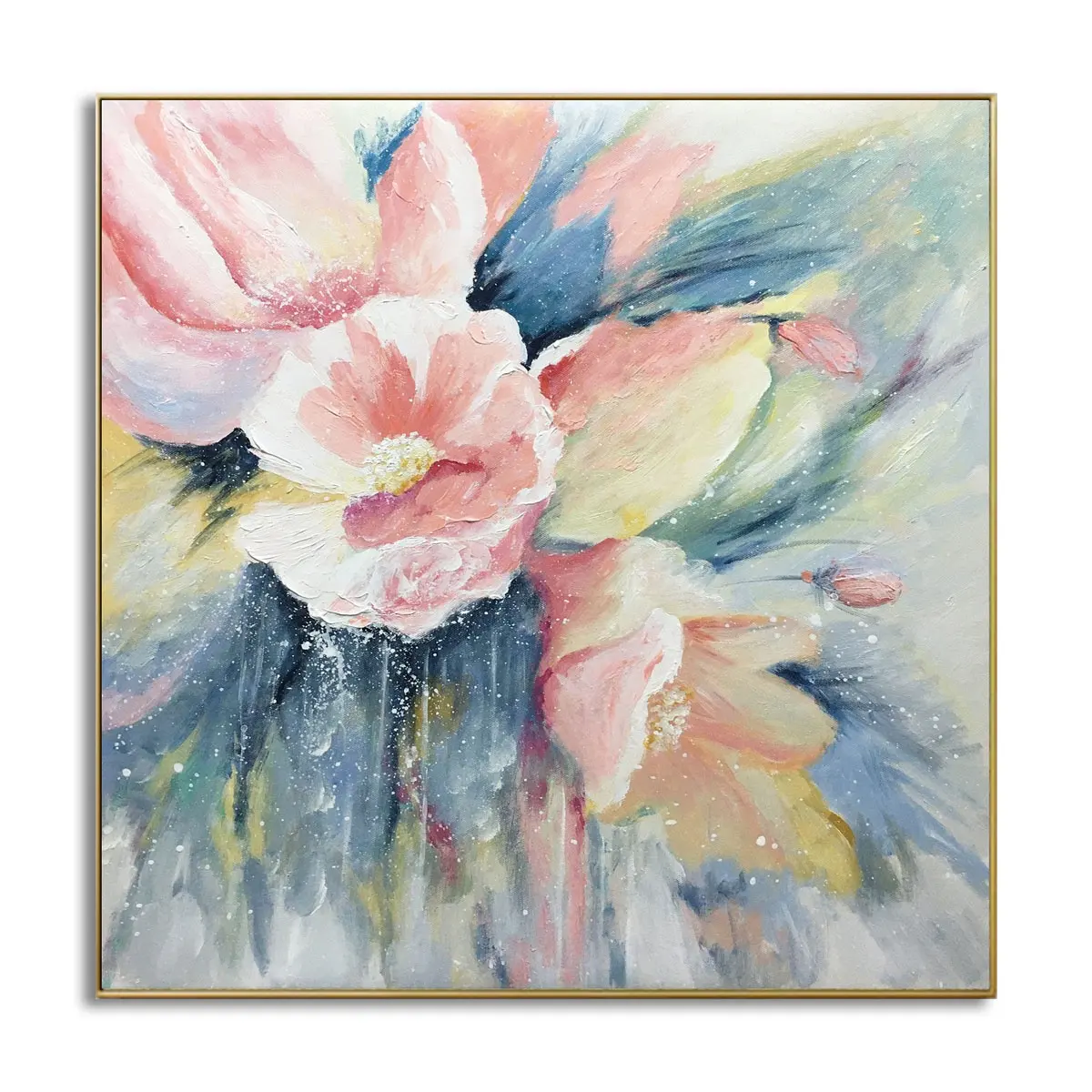 Flower Oil Painting art Abstract Rose Flower Painting Landscape Painting Floral Wall Art Canvas Spring Living Room Wall Decor