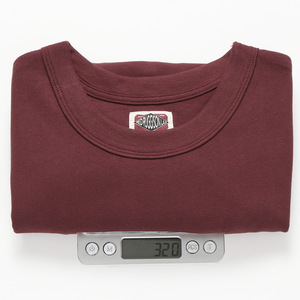 고중량 면 남성용 티셔츠 320g 반팔 드롭 숄더 흰색 무지 고성능 스트라이프 패턴 - Product Image 3