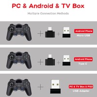 Manettes de jeu sans fil USB 2,4 G pour un joueur avec récepteur, sans vibration, pour PC et Android (vente en gros)