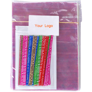 Hot Sale Custom Iridescent Holographic Cellophane Party <b>Bags</b> with Twist Ties Solid Gift Wrap Cellophane Plastic <b>Bags</b> - Product Image 6