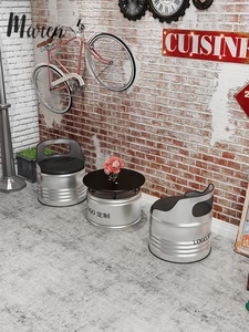 Tavolo <span class=keywords><strong>e</strong></span> <span class=keywords><strong>Sedie</strong></span> da Bar in Acciaio Stile Industriale Creativo a Forma di Barile <span class=keywords><strong>per</strong></span> Hotel, Ristoranti <span class=keywords><strong>e</strong></span> Uso Commerciale - Product Image 5