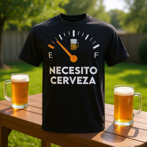 Camiseta Necesito Cerveza Retro, Diseño para Amantes de la Cerveza - Product Image 3