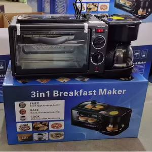 Cafetera Eléctrica Automática Multifunción 3 en 1 de 12L, Duradera, Nueva, con Horno Tostador de Pan y Sartén para Desayunos - Product Image 2