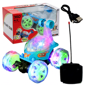 Coche de Acrobacias RC 360 ° Coche de Control Remoto Flips <span class=keywords><strong>Twister</strong></span> con Luces y Música, Divertidos Juguetes de Control Remoto, Regalo para Niños - Product Image 1