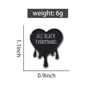 All Black Everything Broche Punk Art Badge Ropa de moda Accesorios Regalos - Product Image 6