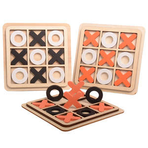 Jouets éducatifs Jeux de société en bois Jeux de société numériques Tic Tac Toe infini pour enfants - Product Image 3