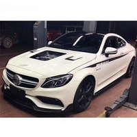Couvre-moteur en fibre de carbone en verre trempé transparent, capot avant, compatible avec Mercedes-Benz W205 AMG C63 2015-2021