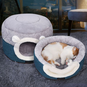 Cama para Mascotas de Lujo, Plegable, en Forma de Cueva, para Gatos y Perros Pequeños, Cojín Cálido para Dormir en Invierno, Venta al Por Mayor - Product Image 1