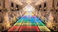 Piste de danse LED 3D miroir pour mariage, fête, boîte de nuit, lumière de danse