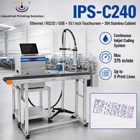 Imprimante jet d'encre CIJ haute vitesse IPS-C240 avec communication MODBUS pour le codage automatique sur ligne de production