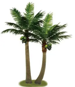Высококачественное новое пластиковое кокосовое дерево, искусственное растение, наружное украшение