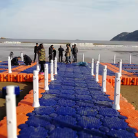 Dock flottant de haute qualité en HDPE de la marque Botai, protection UV, étanche, durable, pour aquaculture, bateaux, yachts, quai maritime 500x500x400mm