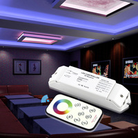 Contrôleur LED RGBW sans fil RF T4 + Récepteur haute puissance R4 DC12-24V 5A 4CH 480W 10 modes dynamiques avec blanc dédié