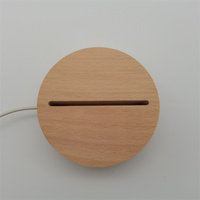 Base de veilleuse ronde en plastique ABS de sortie d'usine blanche avec multicolore pour lampe en bois acrylique Design minimaliste pour salon