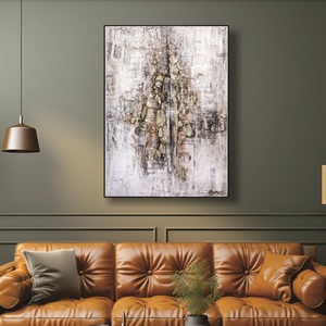 Vendita Calda: Dipinto Murale Minimalista di Alta Qualità con Pietre Naturali su Tela, Grande Formato, Fatto a Mano, Disponibili Misure Personalizzate - Product Image 1