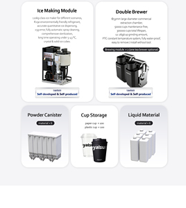 Distributeur automatique de café intelligent à double compartiment avec lait frais et thé fraîchement infusé - Product Image 5